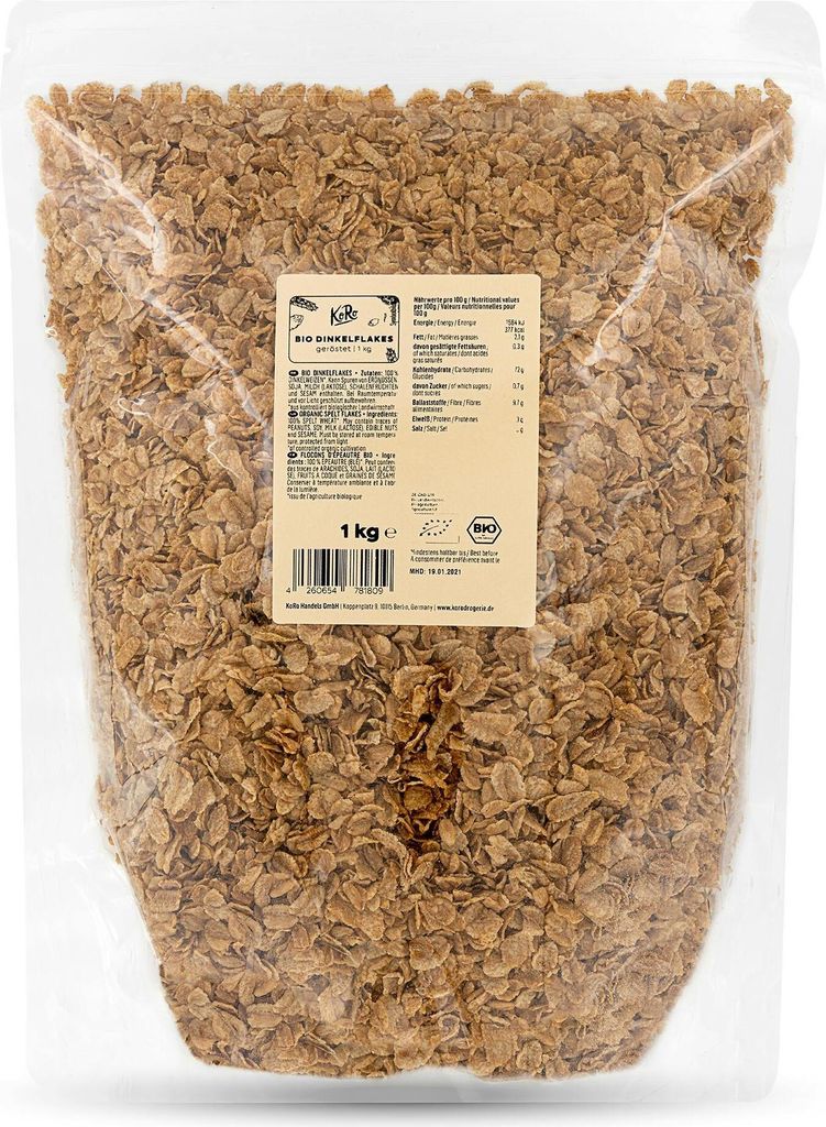 KoRo I  Dinkelflakes 1 kg Produktbild 