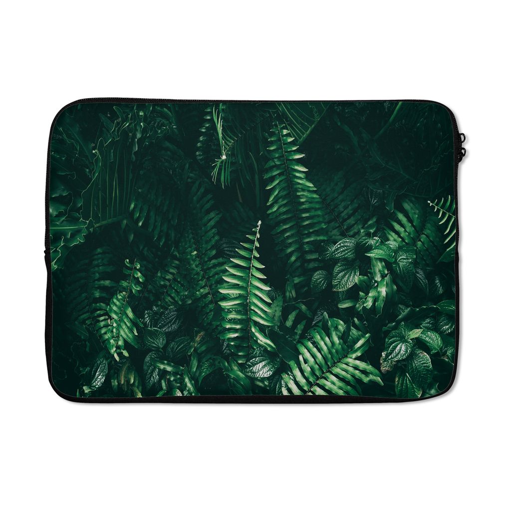 MuchoWow Laptop Hülle 14 ZollBlätter - Dschungel - Natur - Tropisch - Pflanzen Laptoptasche - Laptoptasche - Stoßsicher - Schutzhaube