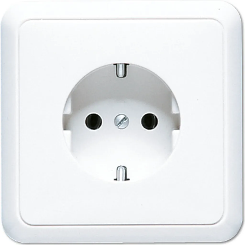 Prise de courant murale Schuko JUNG 5520WW coloris Blanc Alpin Mat