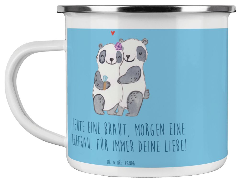 Mr. & Mrs. Panda Pott Braut Liebe - Sky Blue - Geschenk, Haferl, Brautjungfern, Hochzeit, Brautkleid, Kaffeepott, Lebensbund, Heirat, Heiraten, Ges...