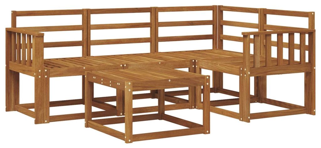 vidaXL Outdoor-Sofagarnitur 5 pcs Natur Massivholz Akazie