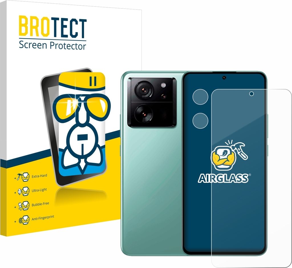 BROTECT Schutzglas für Xiaomi 13T (Display+Kamera) Schutzfolie Panzer Folie Glas Display Schutz klar