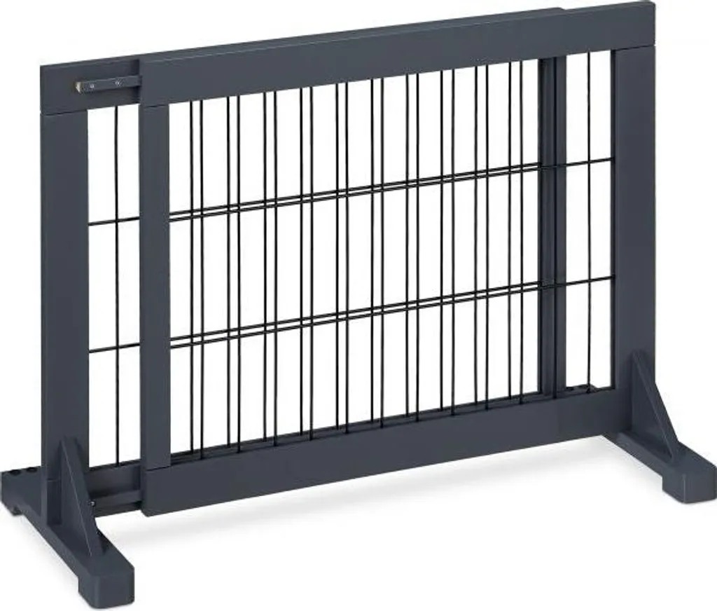 Barrière de sécurité rétractable grise pour escalier et porte large
