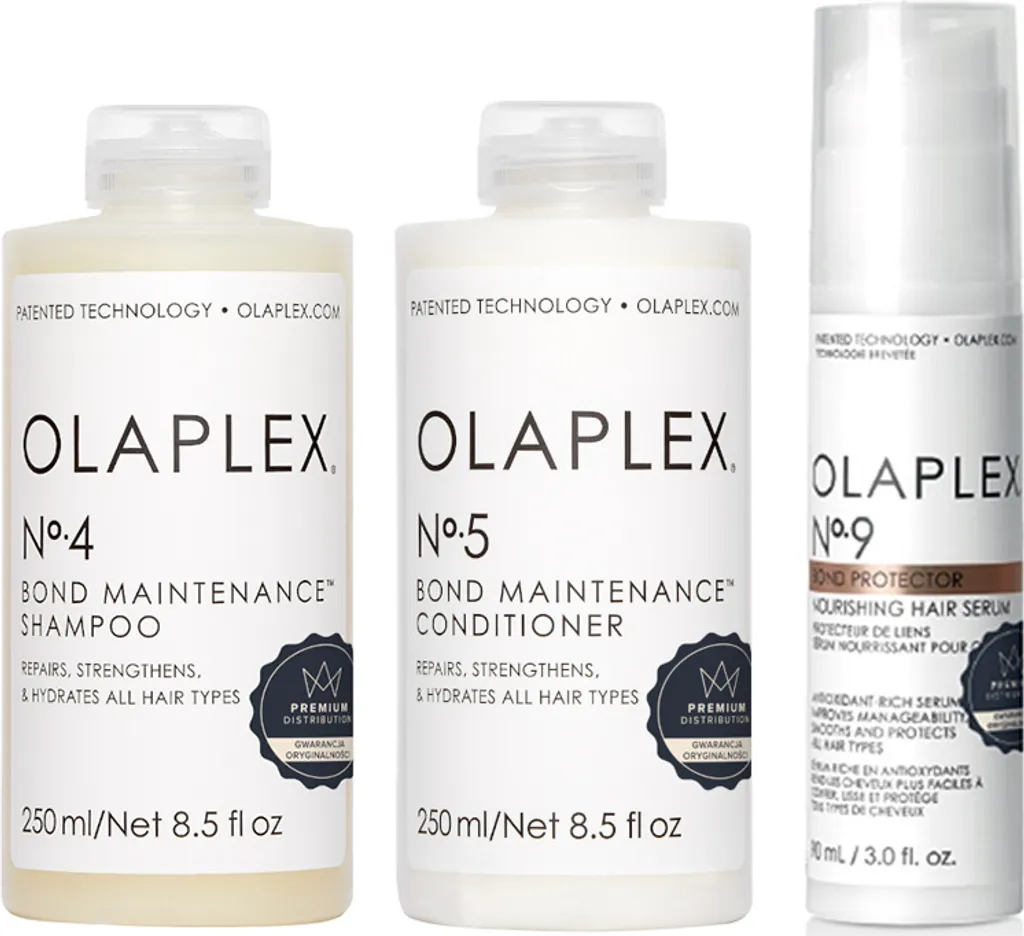 Olaplex Pack n°4 n°5 n°9 Routine Réparatrice Cheveux 250ml 250ml 90ml