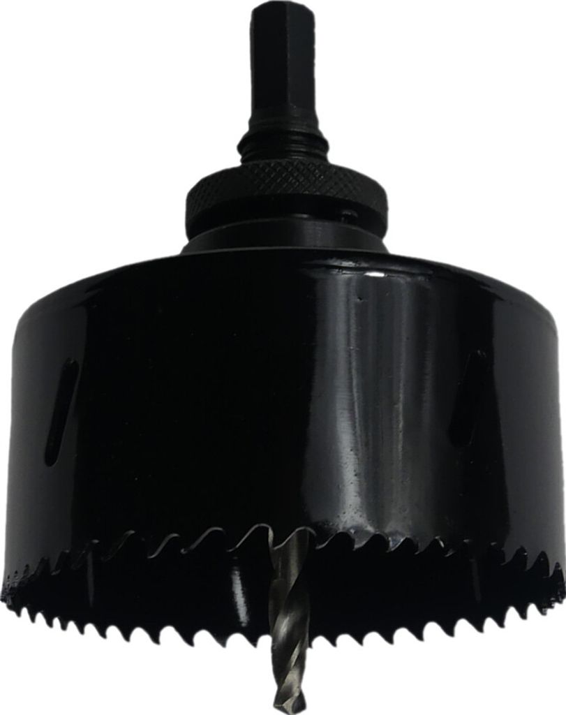 BOHRFUX- Lochsäge Ø89mm mit Sechskant Adapter HSS-Bi-Metall Dosenbohrer Bohrkrone Lochkreissäge Bohrtiefe 40mm für Aluminium, Holz, Gusseisen, ...