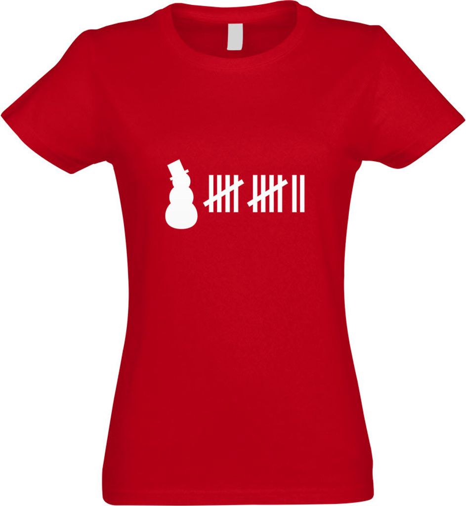 Kiwistar - T-Shirt tailliert - Damen - rot - Schneemann Killer - mit Motiv Bedruckt - Funshirt Design - Sport - Freizeit - Damen - M