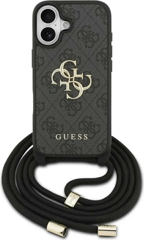 Guess iPhone 17 Case 4G Big Logo Crossbody Black - Stile Professionale