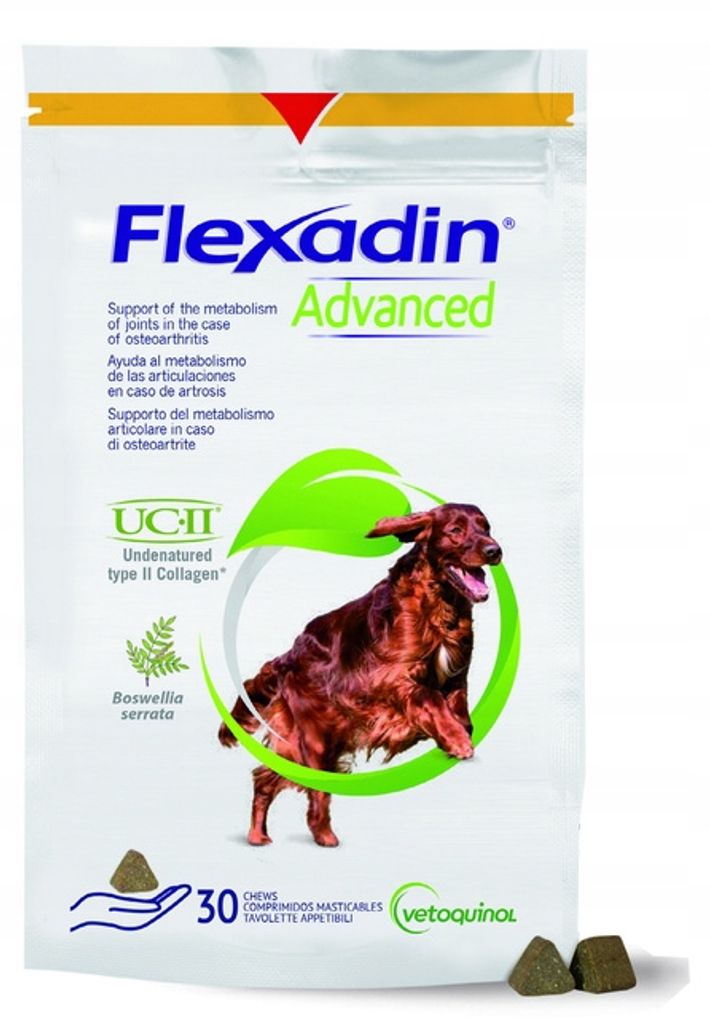 Vetoquinol Flexadin Advanced - Snacks für Hunde - 30 Tabletten