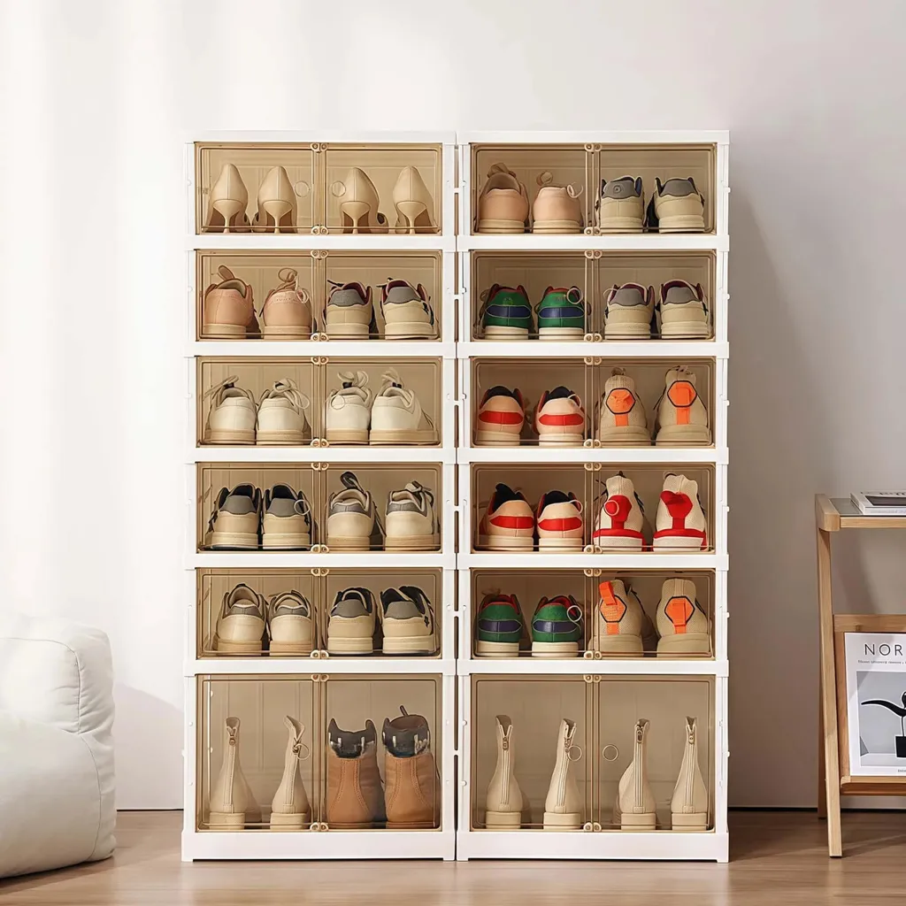 Organisateur de chaussures pour dressing - Boîte de rangement carrée L