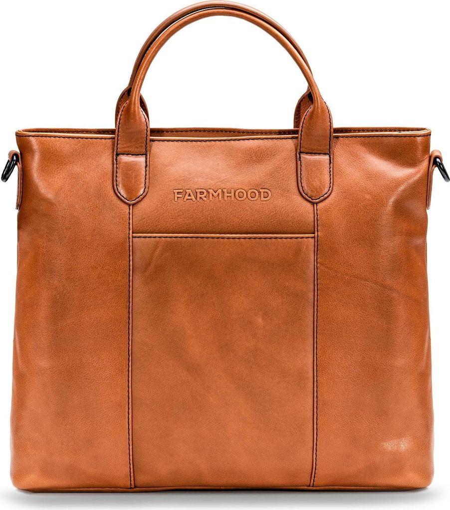 Farmhood Handtasche Umhängetasche Memphis Handbag Cognac hellbraun