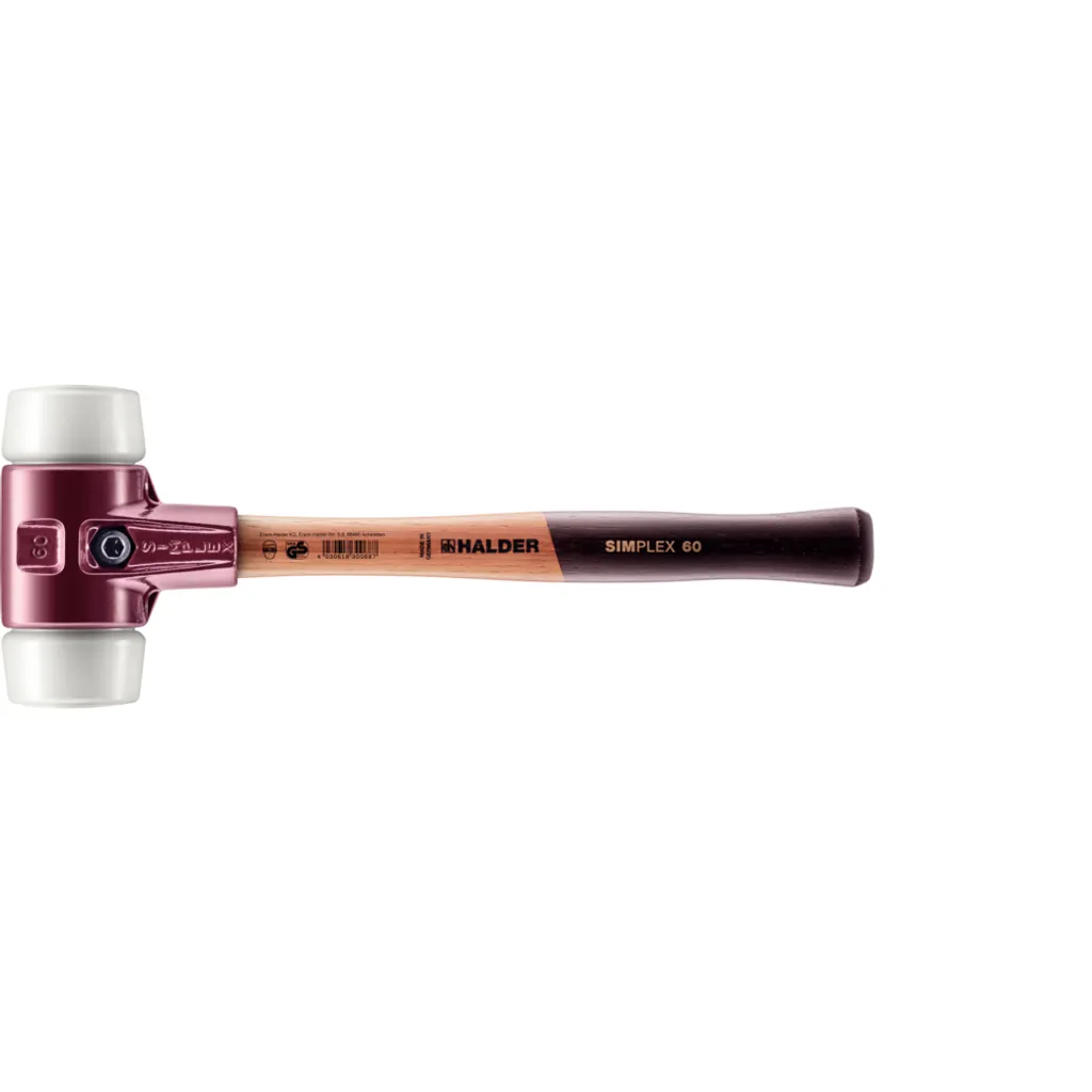 Mazza Halder SIMPLEX 60mm Superplastica Bianca l.405mm Professionale - 7