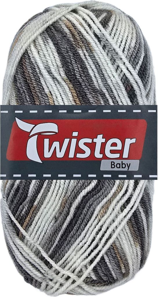50 Gramm Twister Baby aus 100 % Polyacryl 97 Grau Color Produktbild 