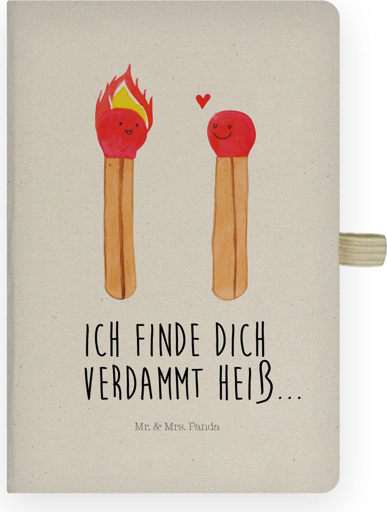 Mr. & Mrs. Panda Skizzenbuch Streichhölzer - Transparent - Geschenk, Journal, Tagebuch, a4, Liebesbeweis, Adressbuch, notizbuch, Freundin, Liebesg...