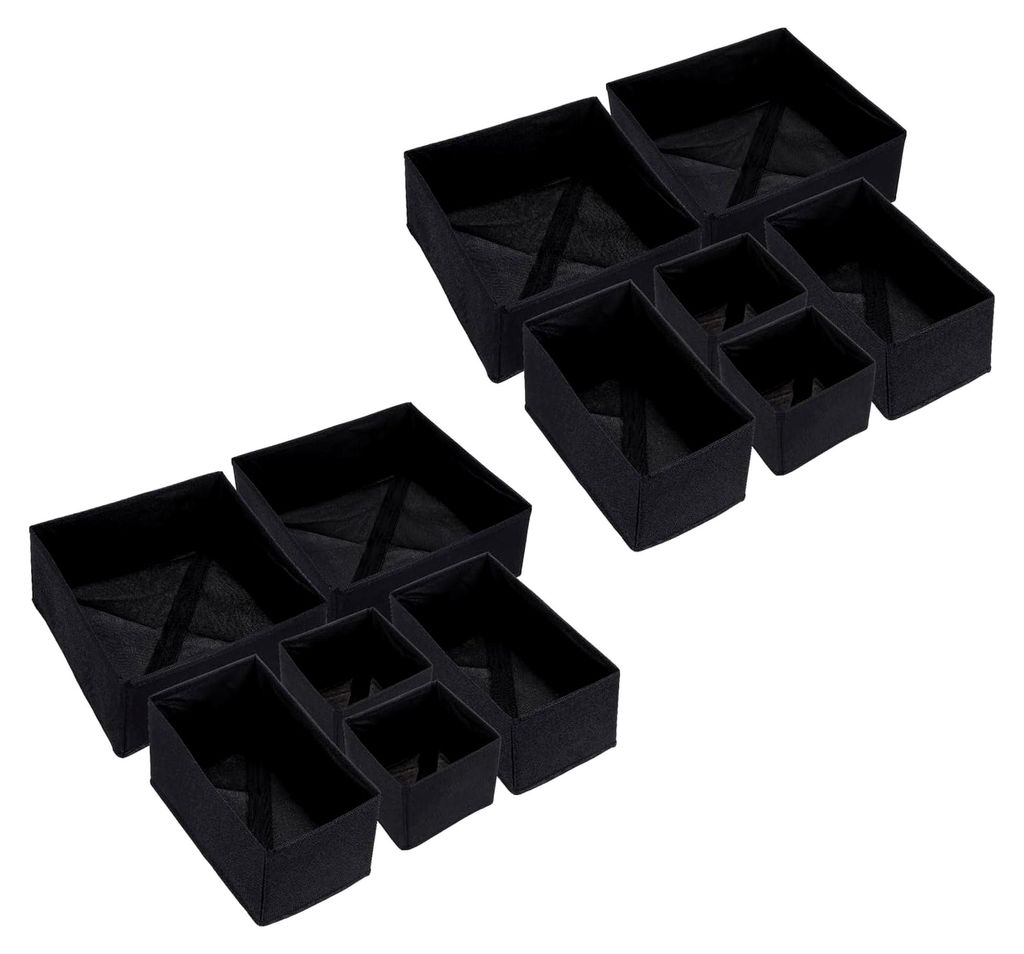 1 Set Zusammenklappbare Stoff-Aufbewahrungsbox 12 Fächer Stoff Socken Unterwäsche Schubladen-Organizer Körbe Behälter Für Kleidung Socken Scha...