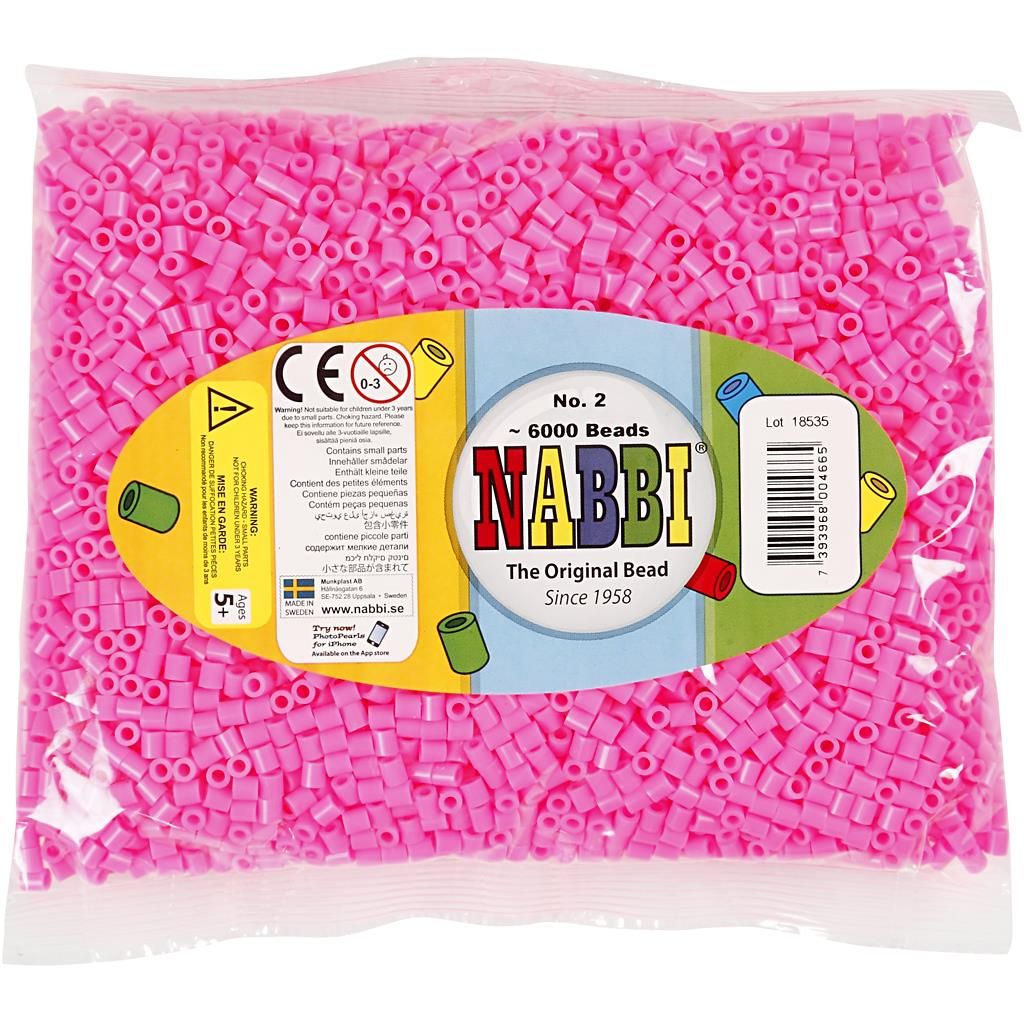 Merkloos Strijkkralen roze, 6000 st Produktbild 