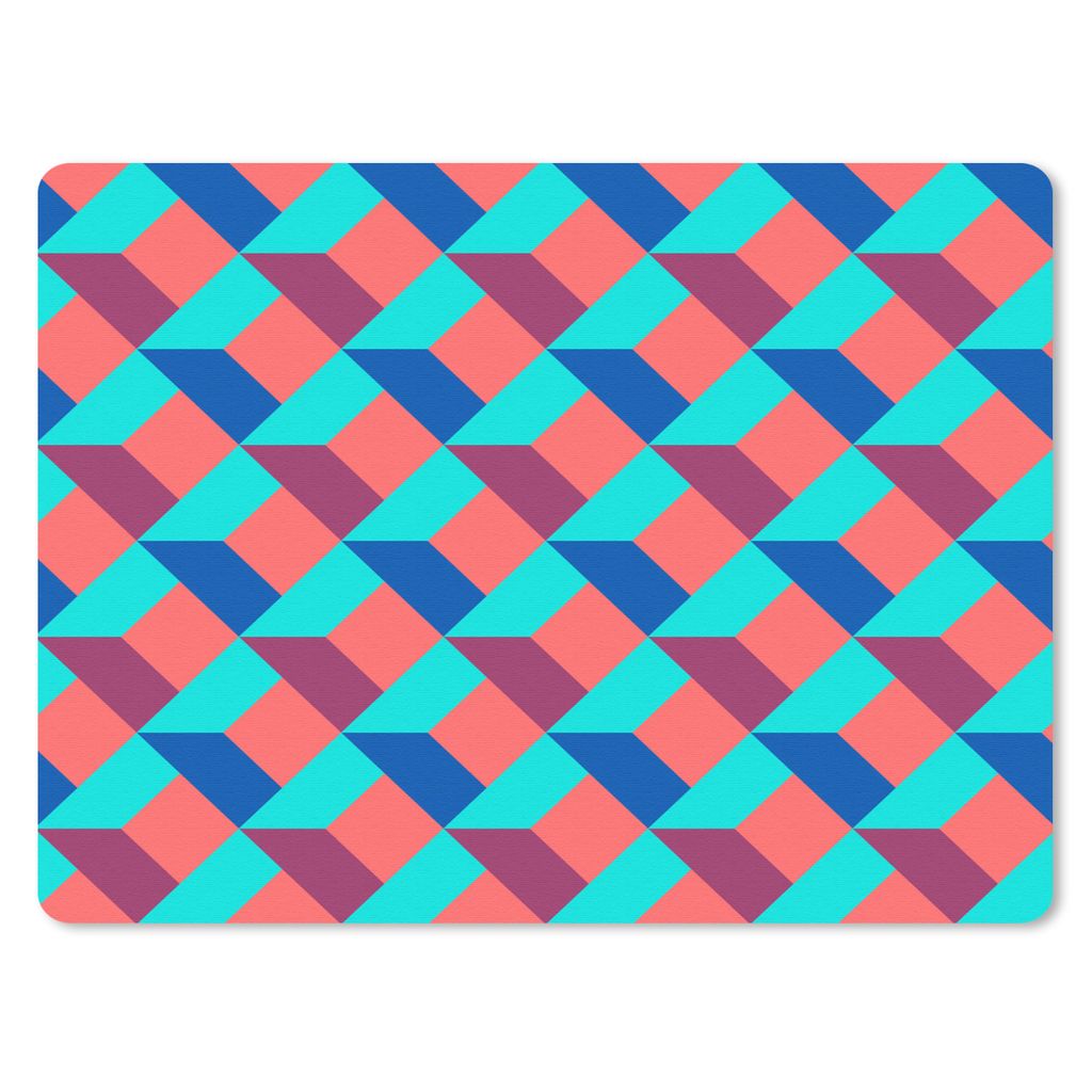 MuchoWow Mauspad Mousepad Blöcke - Muster - 3D 40x30 cm - Mousepads - Maus Mat - Pad - Mausunterlage - Anti Rutsch