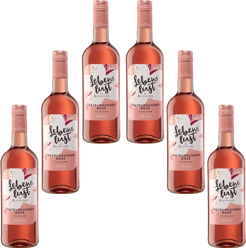 Rietburg Lebenslust Spätburgunder fruchtiger Rose 750ml 6er Pack