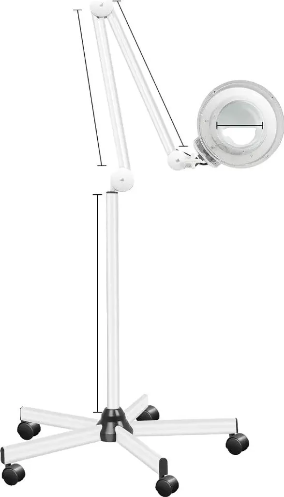 Loupe de sol avec lampe grossissement 5x et tube fluorescent blanc