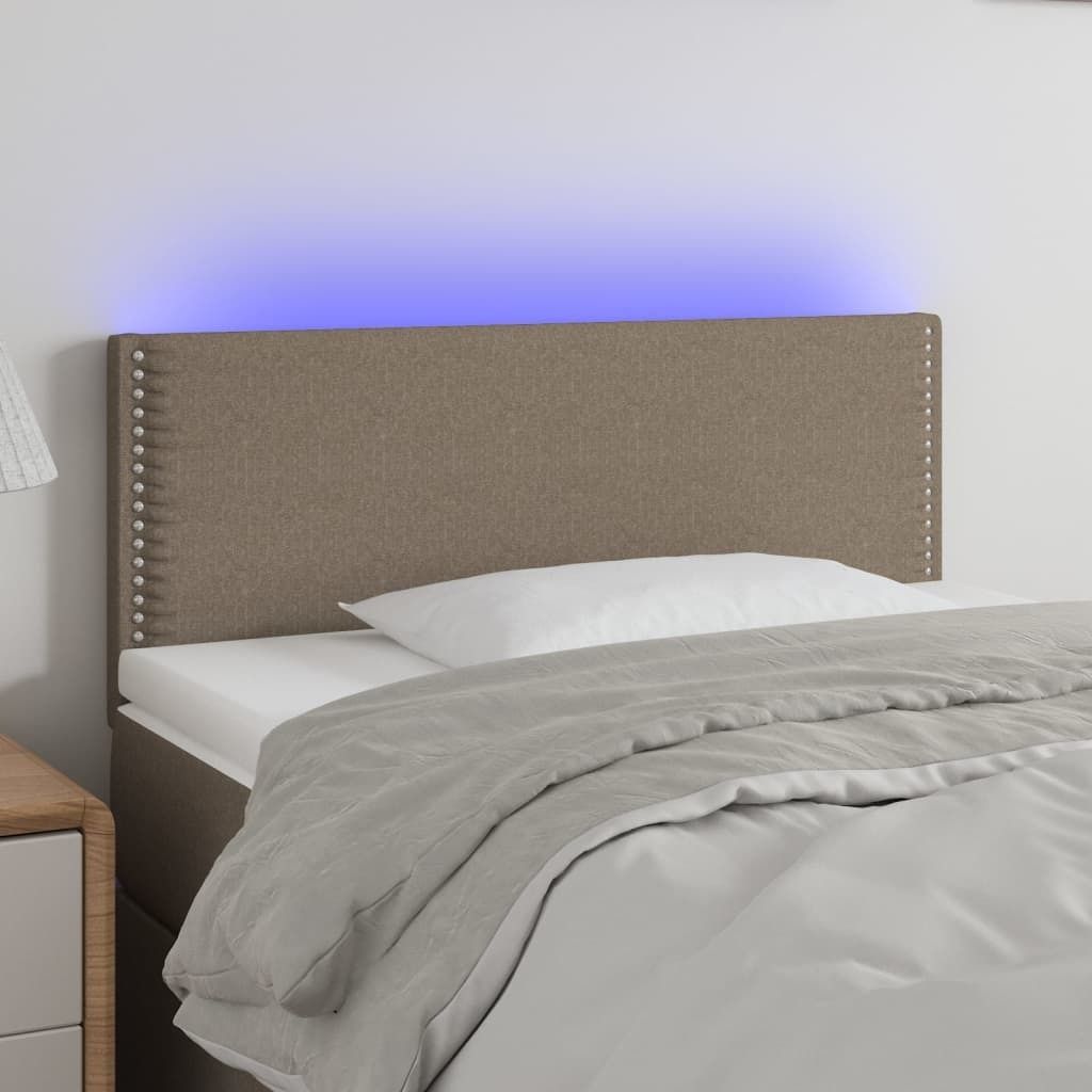 Maison Exclusive - LED Kopfteil Taupe 90x5x78/88 cm Stoff