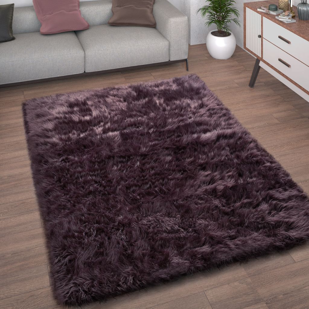 Kunstfell Fellteppich Imitat Teppich Hochflor Sitzkissen Herzform Rund Fell Form Grösse 60 cm Rund