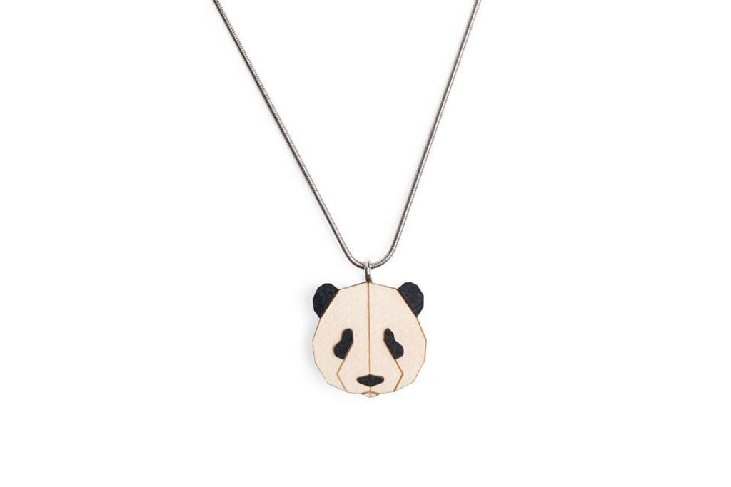 BeWooden-Frauen Holzanhänger am Hals Panda Anhänger