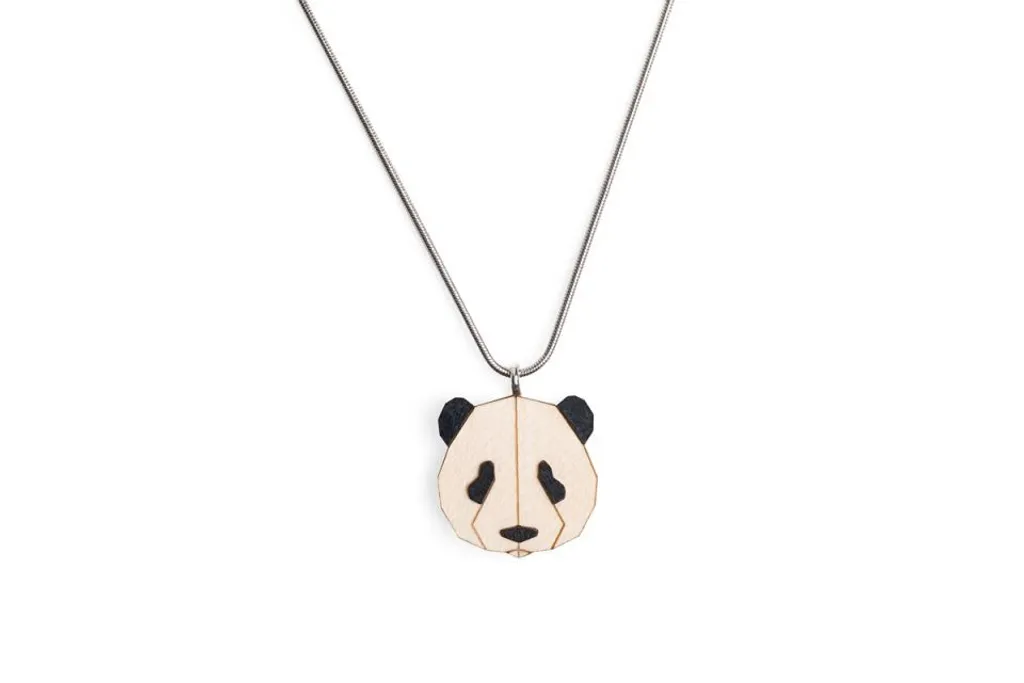 Collana Panda Legno Donna BeWooden: Accessorio Boho Chic Sostenibile - 1