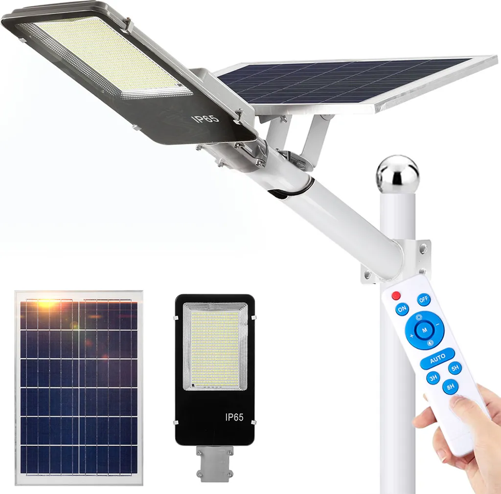 Lampe Solaire 60000lm IP65 Étanche pour Jardin et Grande Allée 25W LED