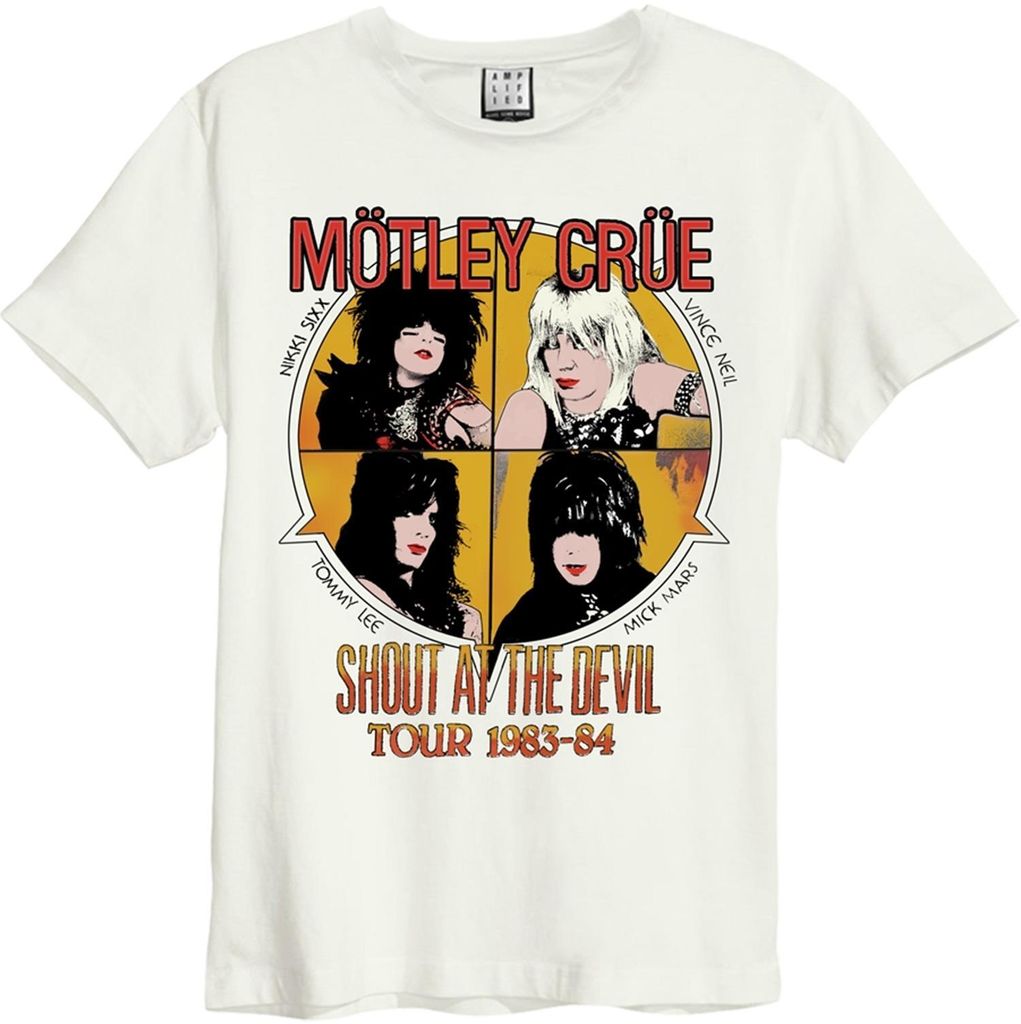 Amplified Shirt Mötley Crüe - Shout At The Devil vintage white L