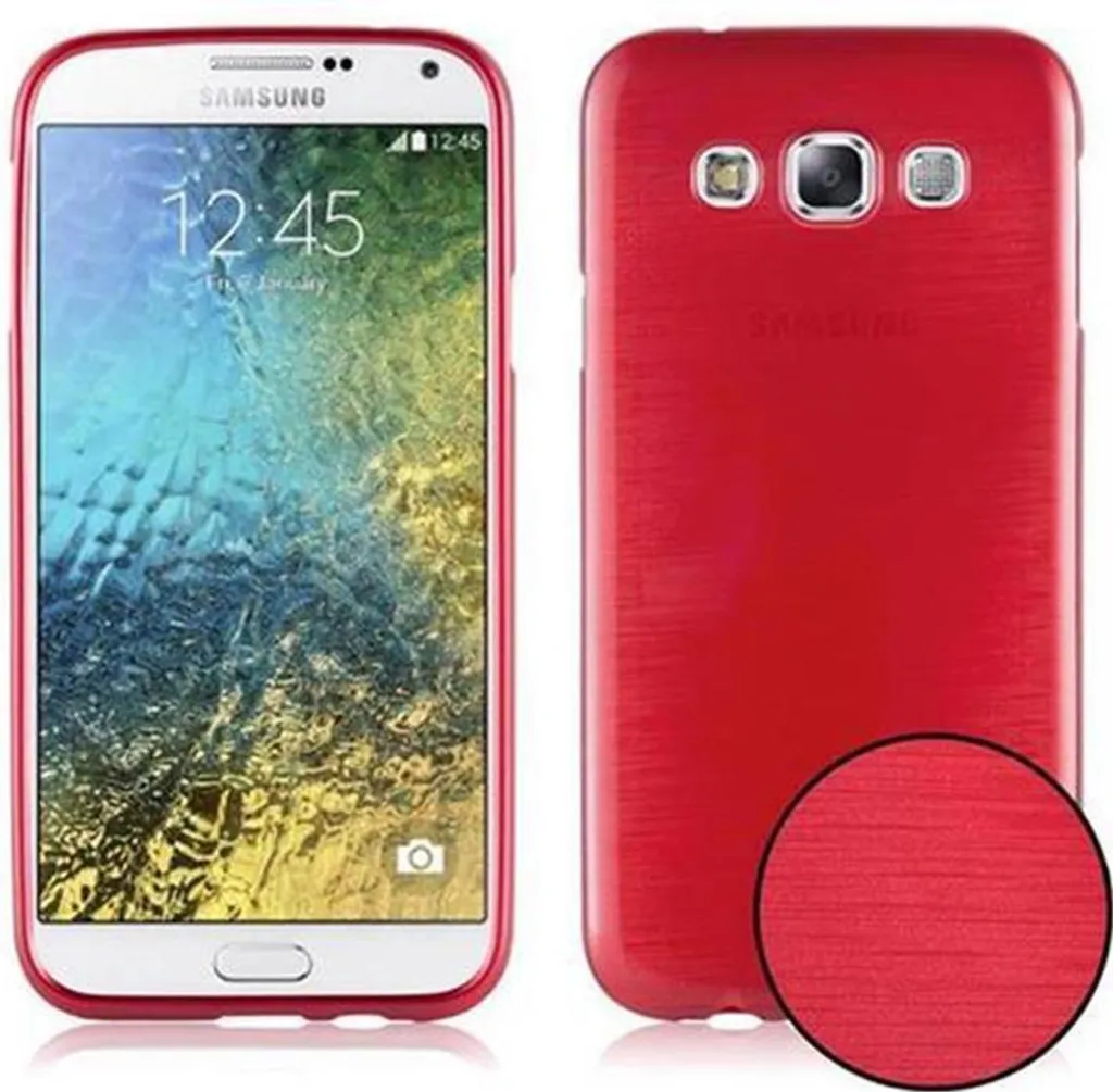 Custodia Cadorabo per Samsung Galaxy E5 cover protettiva in silicone TPU rosso cover protettiva