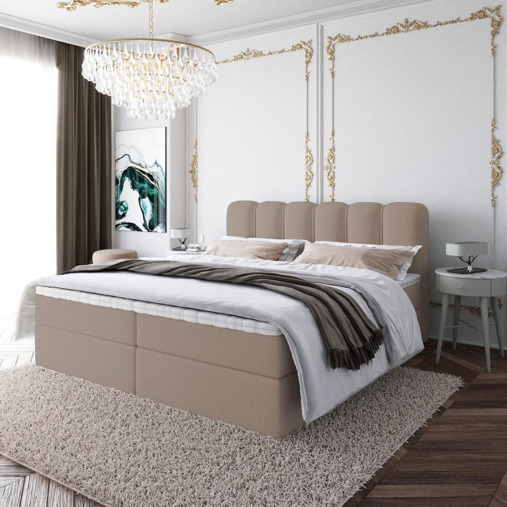 Boxspringbett NANDO Topper VISCO Bett  mit Bettkästen Produktbild 