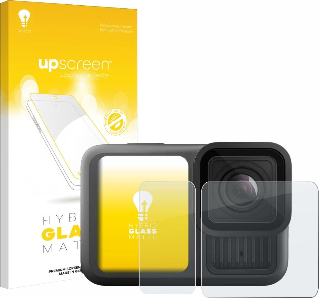 upscreen Entspiegelungs Schutzglas für GoPro Hero 13 Black Ultra Wide Edition Schutzfolie Panzer Folie Glas Display Schutz matt