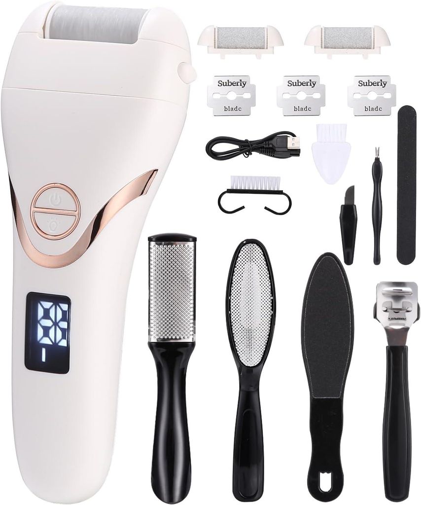 Elektrischer Hornhautentferner, Pediküre-Set mit 3 Rollen, Produktbild 