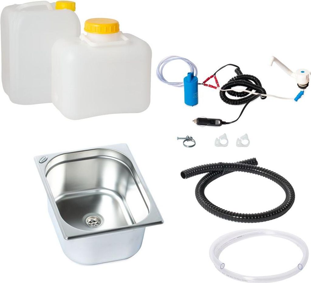 Wasseranlage Miniküche 325x265x150mm Campingküche Küchenblock Bausatz 12V Novo