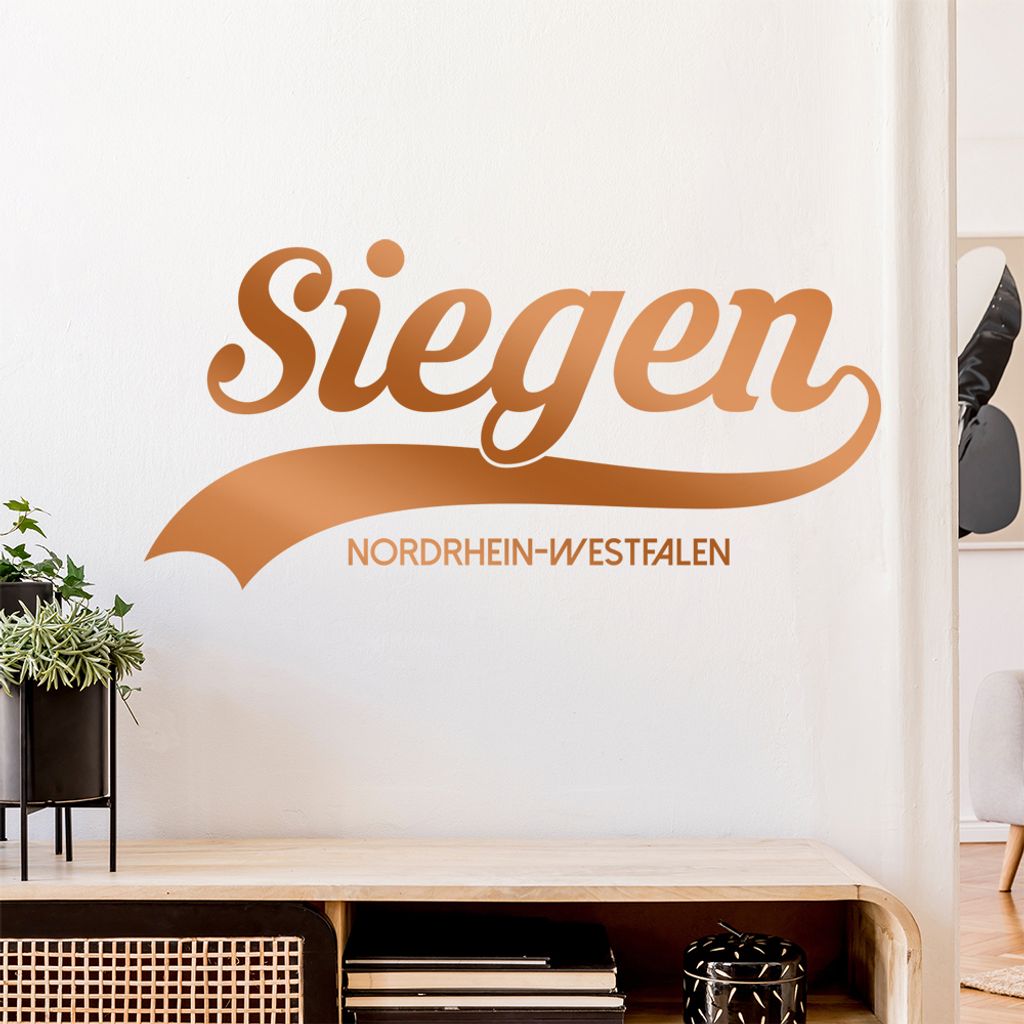 Siegen Nordrhein-Westfalen Wandtattoo Wandaufkleber Wall Sticker - Dekoration, Küche, Wohnzimmer, Schlafzimmer, Badezimmer
