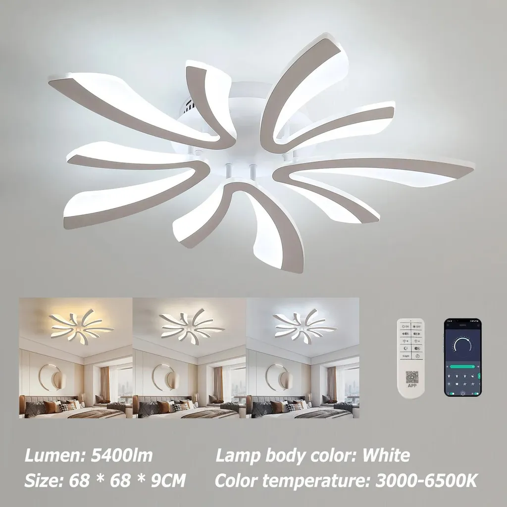 Plafonnier LED 48W Blanc à Intensité Réglable avec Télécommande 45cm - 2