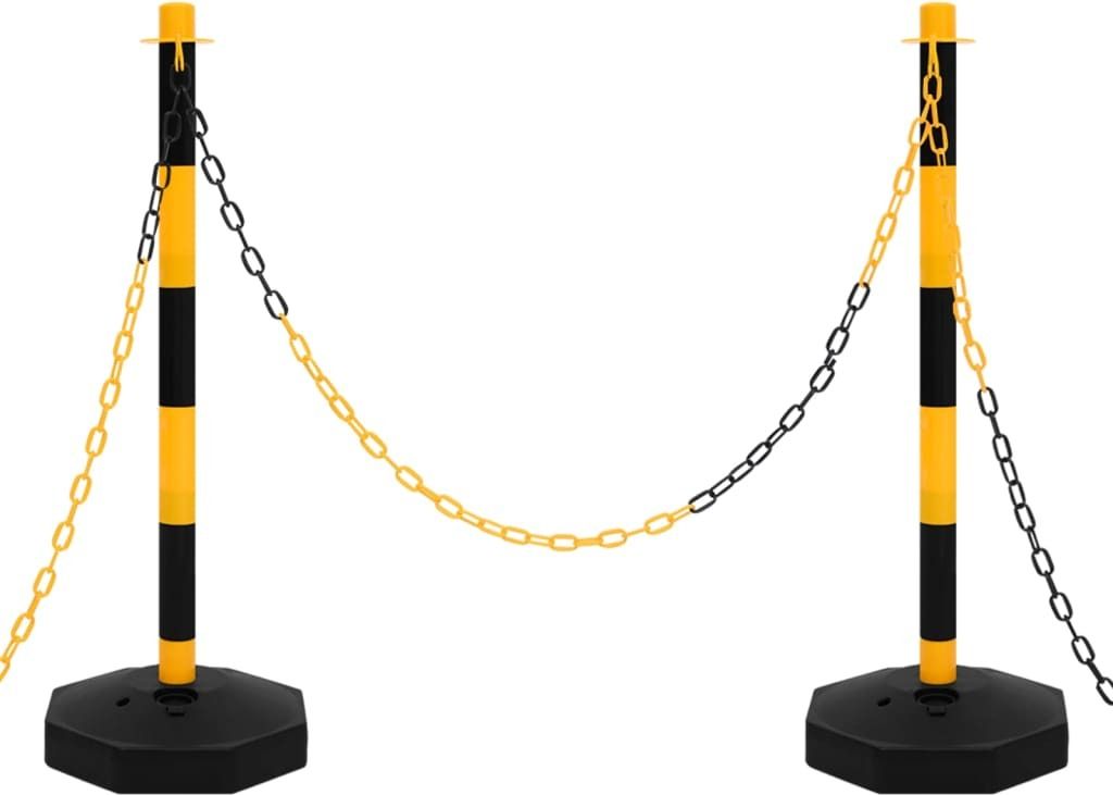 Maison Exclusive Kettenpfosten-Set mit 10 m Kunststoffkette