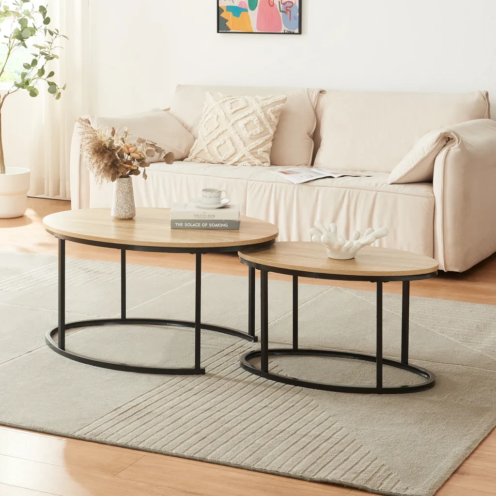 Set tavolo 'Olanda' set di 2 nero/rovere