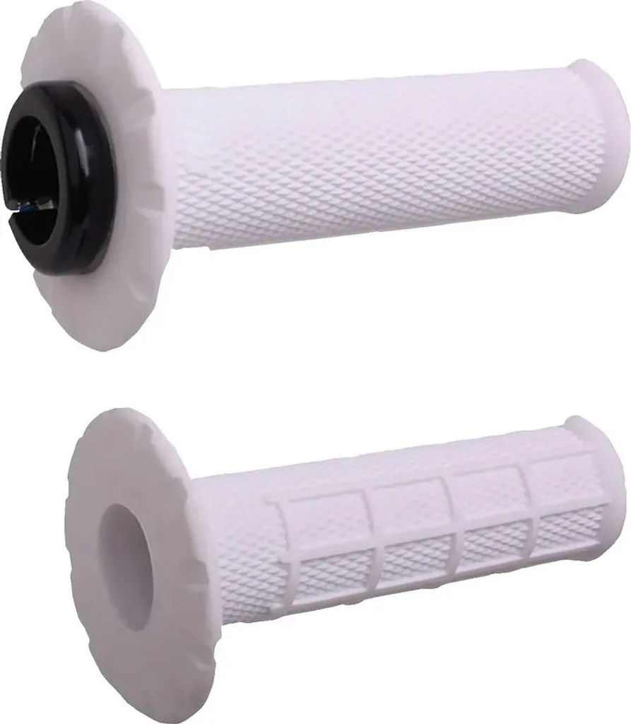 Manopole ODI Universal Lock-On Half Waffle Bianco - Grip Moto MX