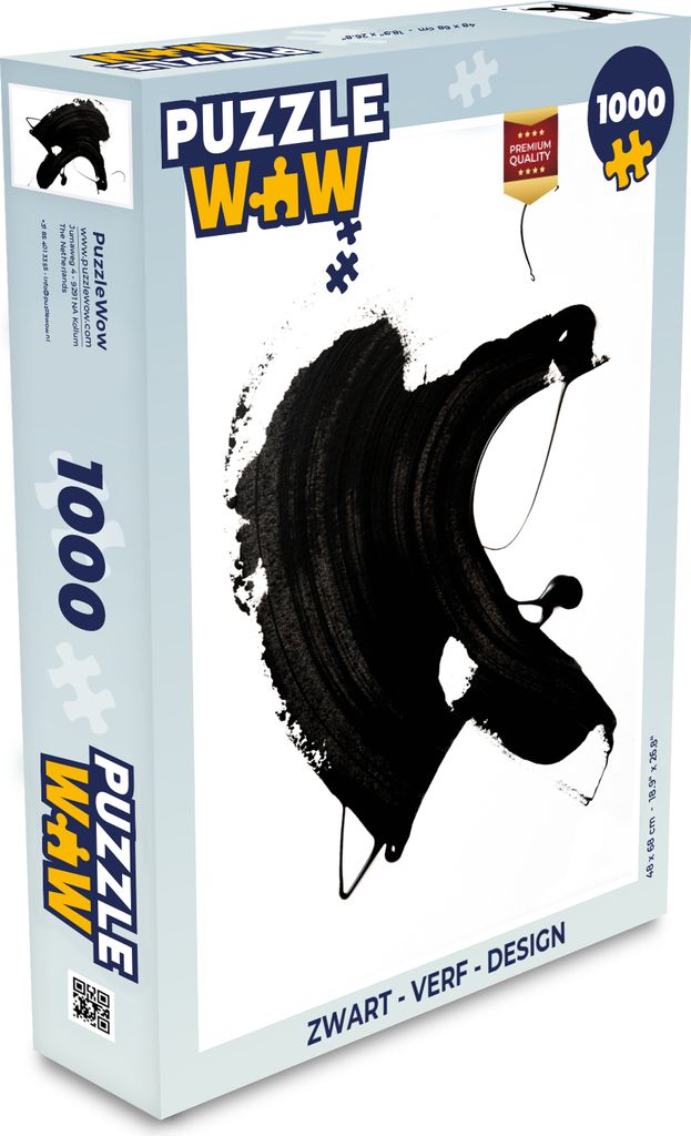 MuchoWow Puzzle 1000 Teile Schwarz - Farbe - Design - Spielzeug - Alt und Jung - Spiele - Puzzeln