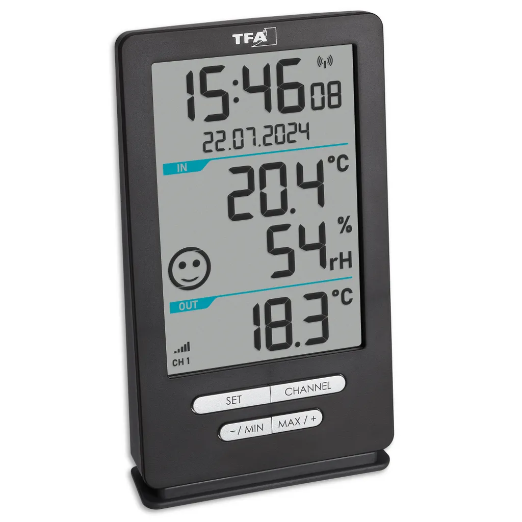 Thermomètre radio haute précision XENA HOME affichage digital anthracite