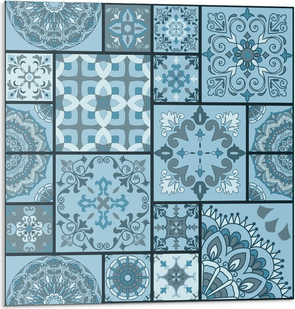 Motivo geometrico a mosaico - Piastrelle autoadesive - Rivestimento - Pannello da parete - Piastrelle in PVC - Piastrelle in vinile - Piastrelle in PCV - Autoadesivo - Decorazione murale - 9 pezzi 30 x 30 cm