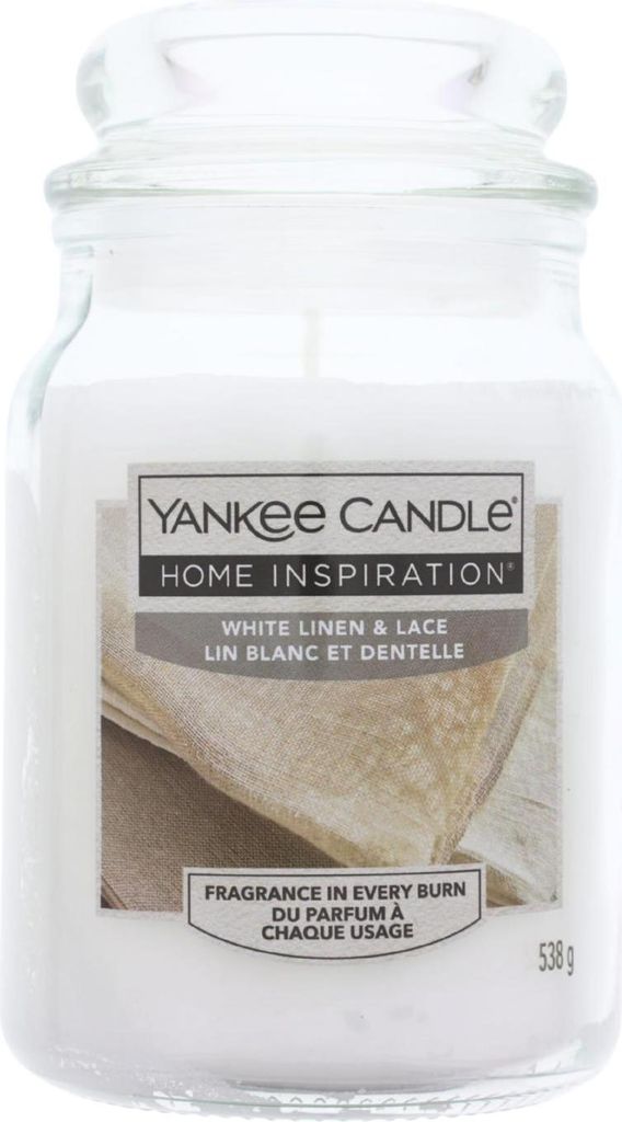 Yankee Candle White Linen & Lace Weißes Leinen & Spitze Duftkerze 538g