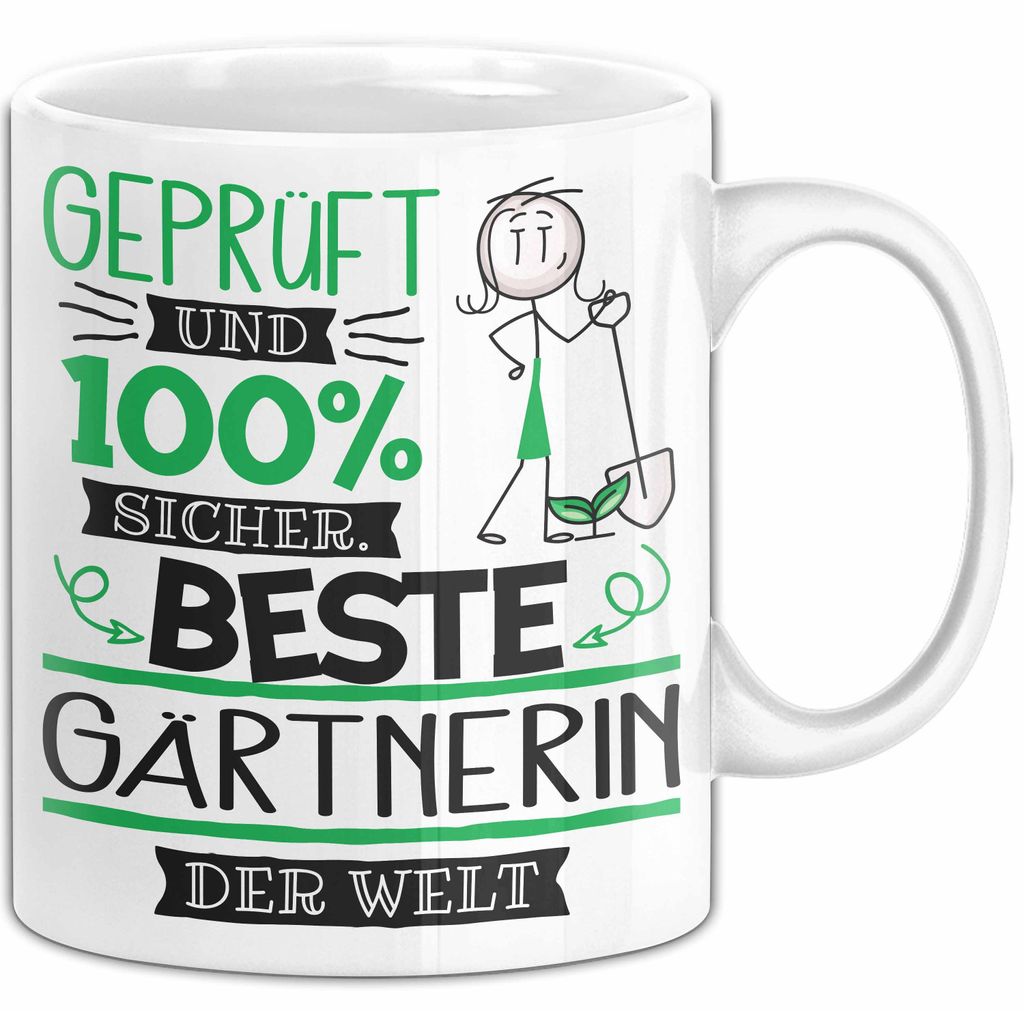Beste Gärtnerin Der Welt Tasse Geschenk für Eine Gärtnerin Und Sicher Geschenkidee Geburtstag Weihnachten (Weiß)