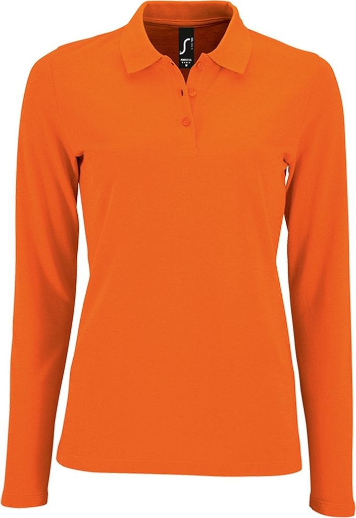 SOLS - Poloshirt für Damen Langärmlig PC3999 (3XL) (Orange)