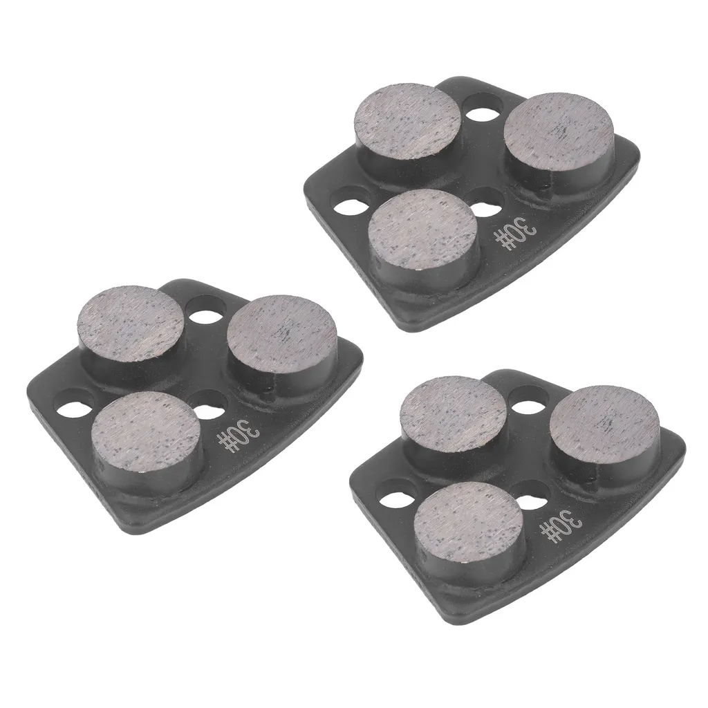 Patin de ponçage diamanté à 3 dents cylindriques pour meuleuse sol - 6