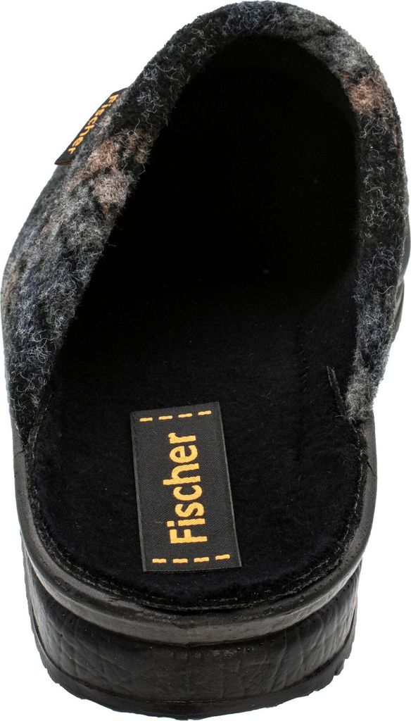 Fischer Herren Hausschuh Pantoffel Karomuster 204602, Produktbild 
