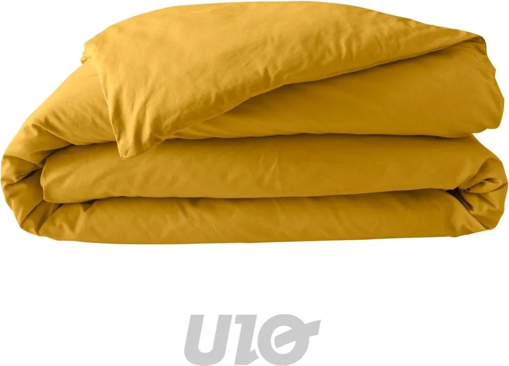 Housse de couette Douceur d'Intérieur 240x220cm Percale Coton Jaune - 3