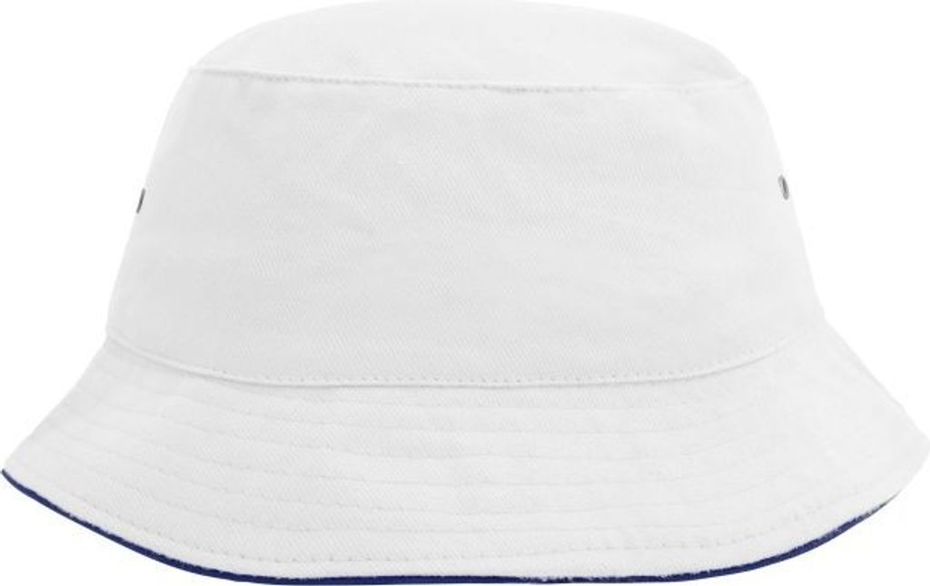 Trendiger Hut aus weicher Baumwolle white/navy, Gr. S/M