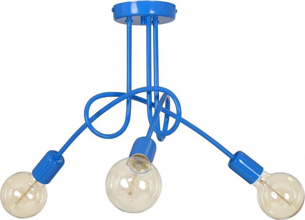 Edison Deckenbeleuchtung Lampen Deckenlampen - Deckenlampe Industrial für Wohnzimmer Schlafzimmer und Esszimmer aus Metall - Pendelleuchte 3-Flam...