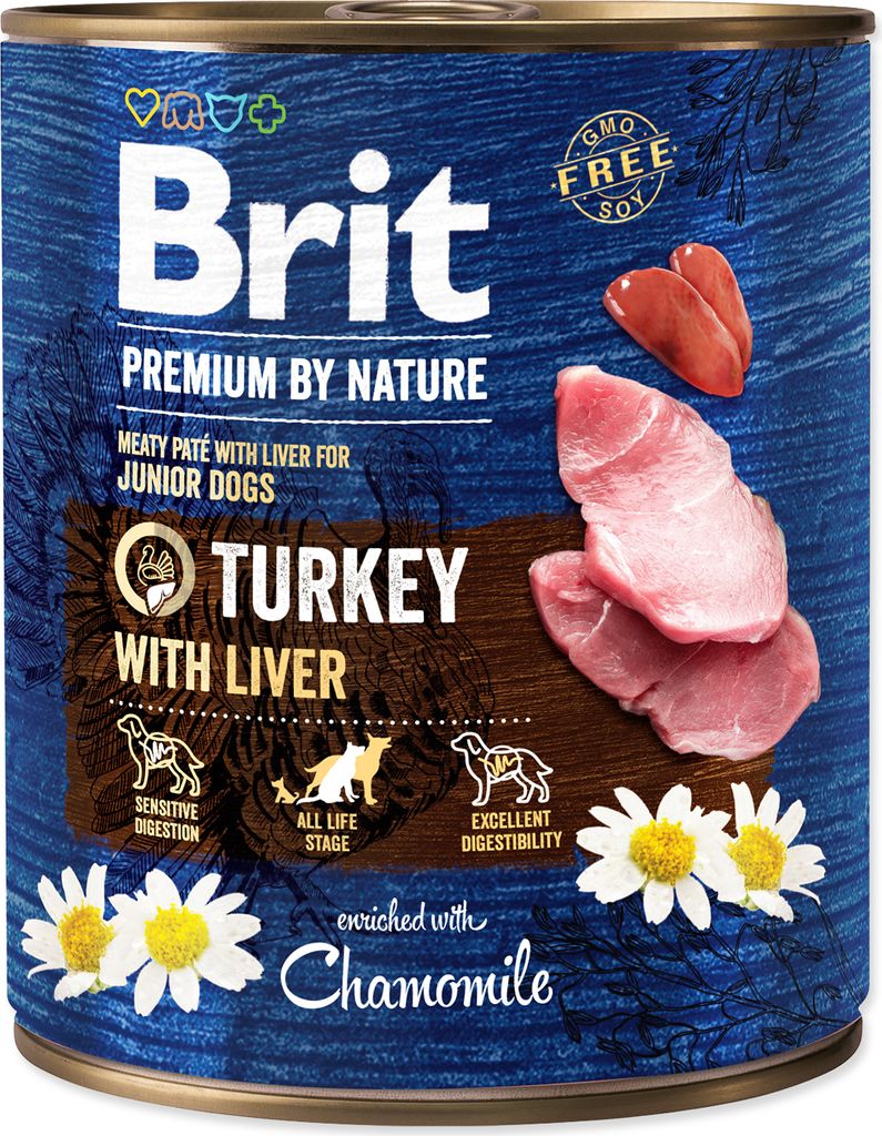 Brit Premium By Nature Pute & Leber -12X800G Produktbild 